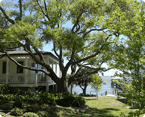 House in Davidson, NC, on lake covered by home insurance