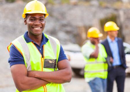 contractor worker smiling with Commercial Insurance in Concord, NC