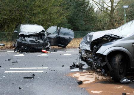 Crashed Cars After an Accident Needing Car Insurance in Concord, NC